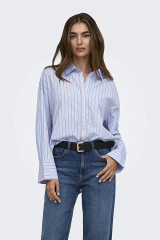 ONLOREGON ALVA LS REG SHIRT NOOS WV 15367554 Dusty Blue/FIG