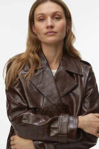 VMCARLY SHORT COATED JACKET 10349331 COCOA BROWN