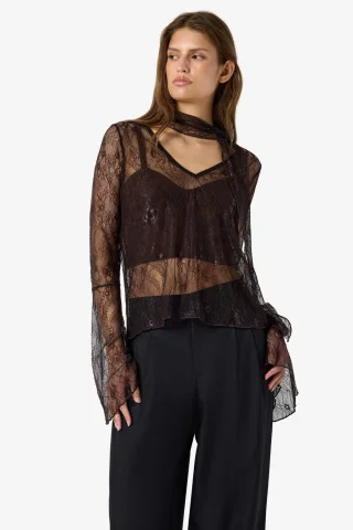 NMIDA L/S LACE SCARF TOP 27039844 DELICIOSO