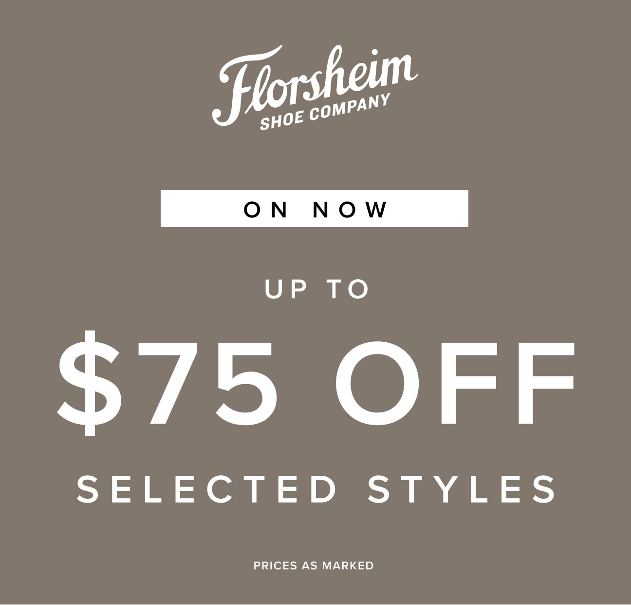 Up to $75 off selected styles. Display images to learn more.