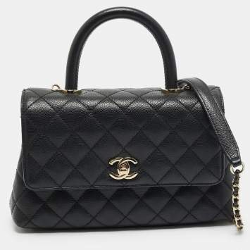 Coco Mini Black Quilted Caviar