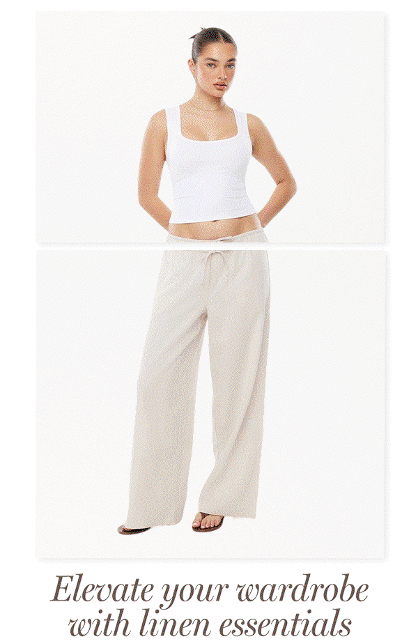 Elevate your wardrobe with linen essentials.