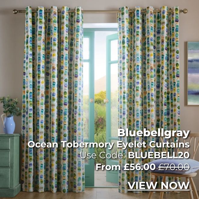 Bluebellgray Ocean Tobermory Eyelet Curtains