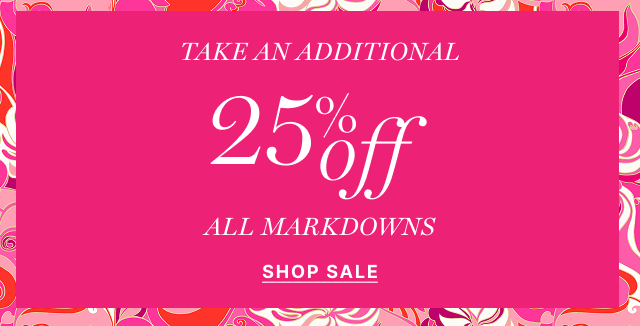 Take an additional 25% off all markdowns - Shop Sale