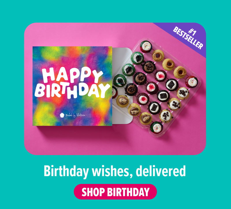 Birthday wishes, delivered! Shop our #1 Bestseller, the birthday gift box cupcake 25-Pack.