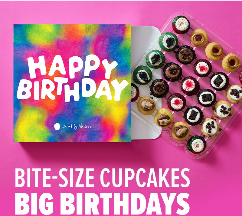 Bite-size cupcakes, big birthdays! Make every birthday feel like a milestone. Order for dlivery in 1-2 days or schedule ahead for their big day. Shop birthday cupcakes!