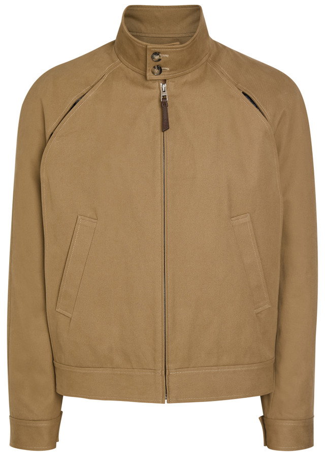 LOEWE Layered wool and cotton-twill jacket