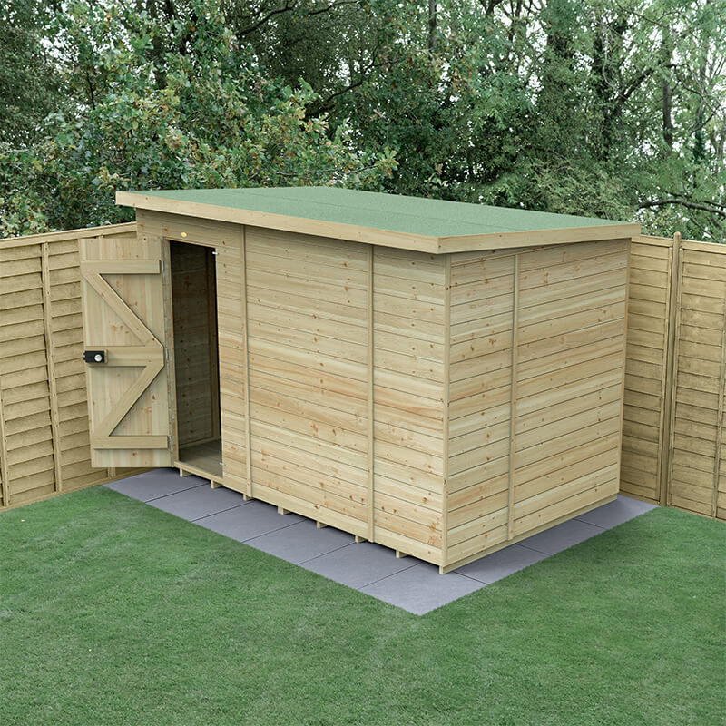 Image of 10' x 6' Forest Timberdale Tongue & Groove Windowless Pent Shed