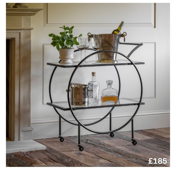 Shop Portland Iron and Glass Drinks Trolley