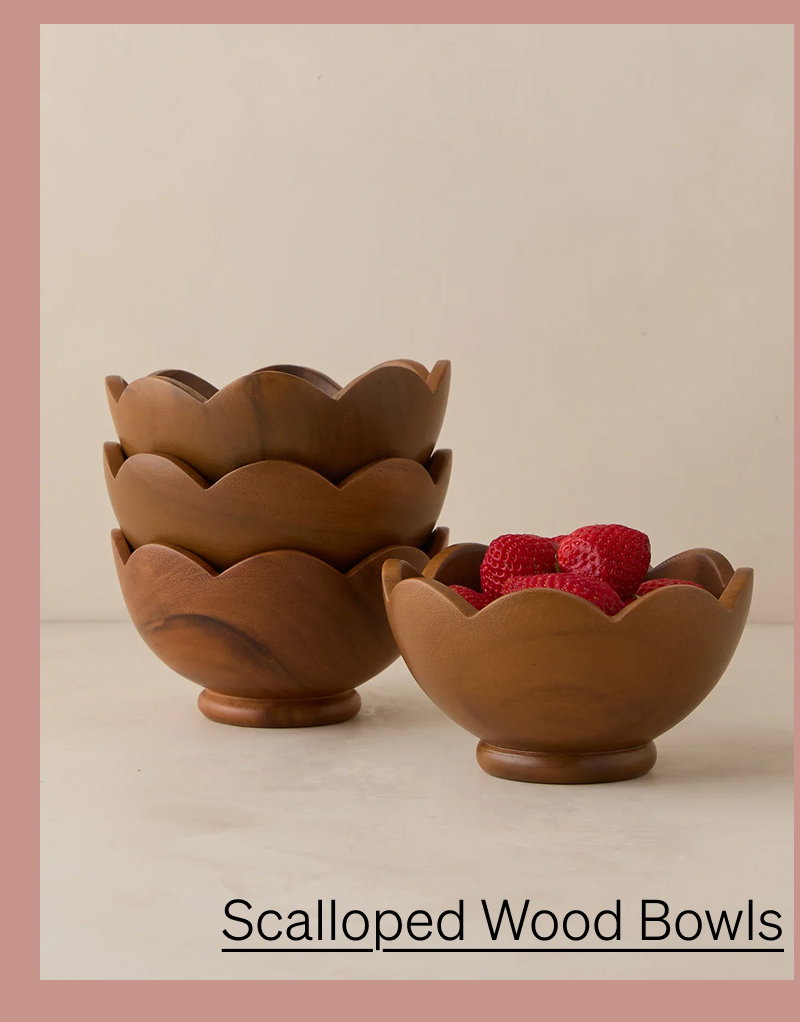 Shop Scalloped Wood Bowl
