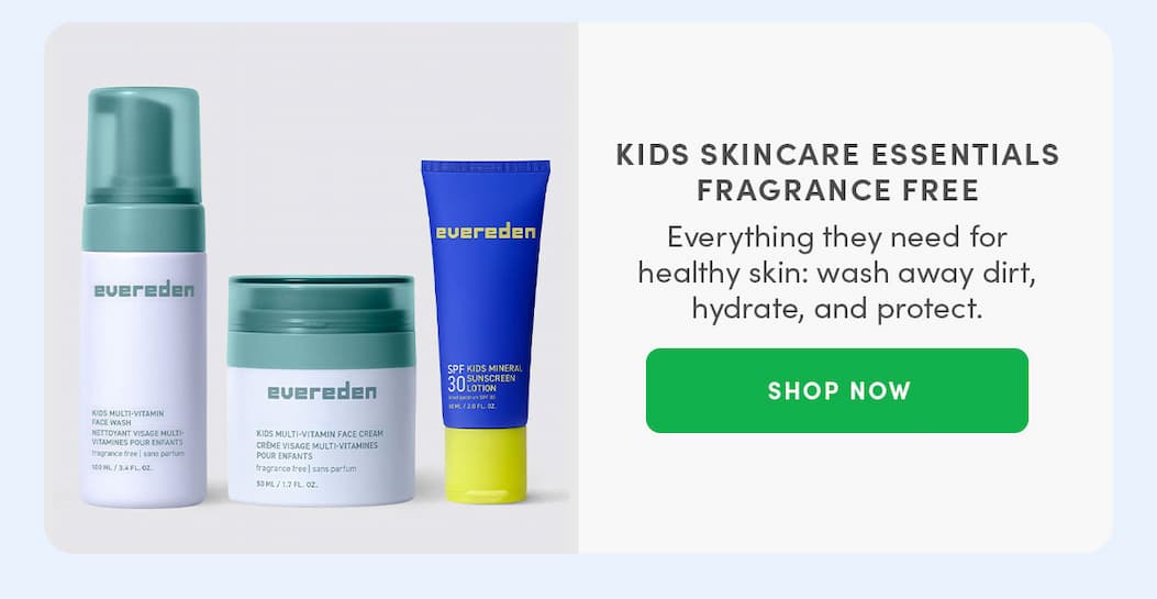 Kids Skincare Essentials Fragrance Free- everything they need for healthy skin, to hydrate and protect 