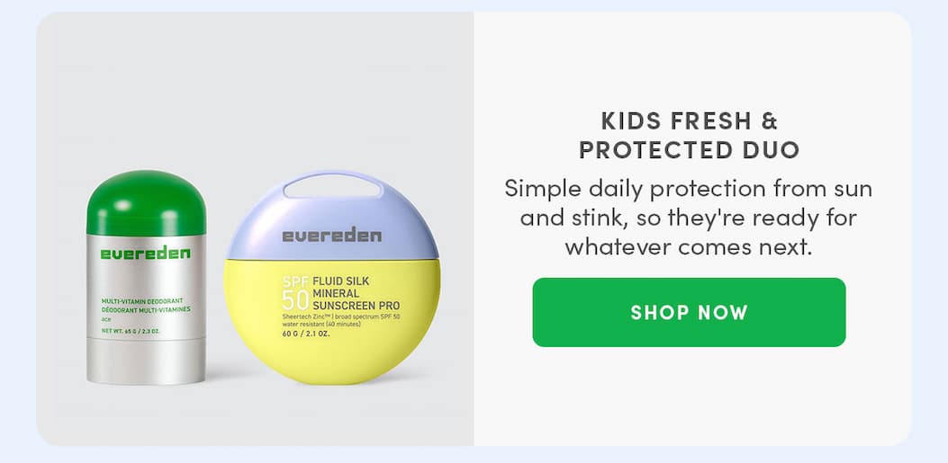 Kids Fresh & Protected Duo- simple daily protection from the sun and stink