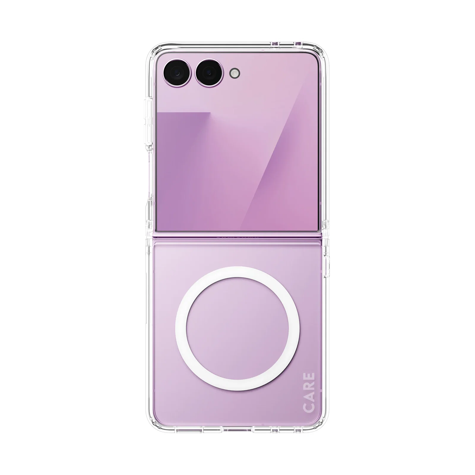 Image of CARE™ by PanzerGlass® Urban Combat Case Transparent w. White Qi Samsung Galaxy Z Flip7 | Z Flip8