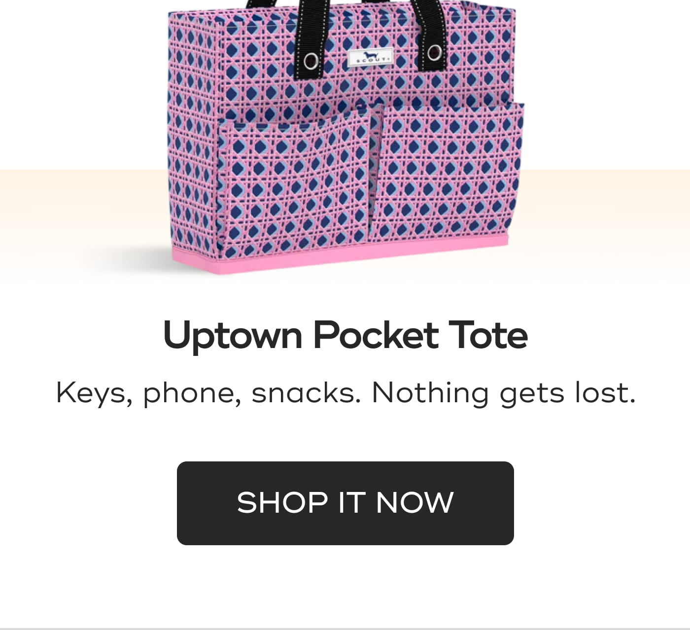 Uptown Pocket Tote. Keys, phone, snacks. Nothing gets lost. SHOP IT NOW