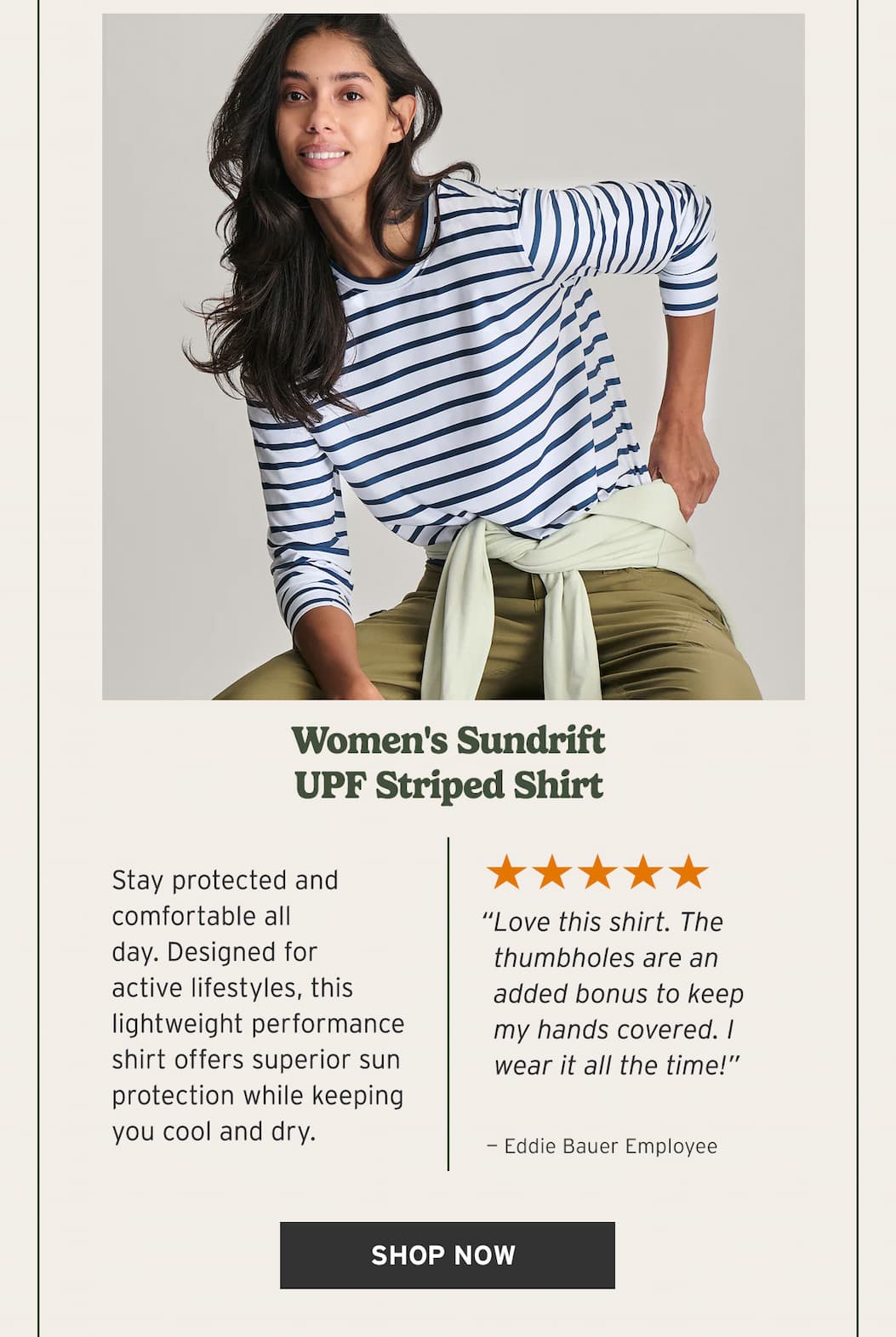 Women's Sundrift UPF Striped Shirt
