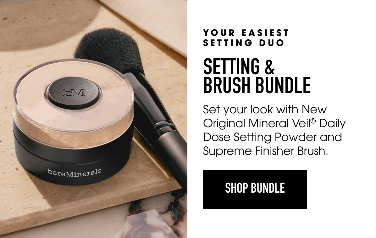 Original mineral veil daily dose setting powder and supreme finisher brush