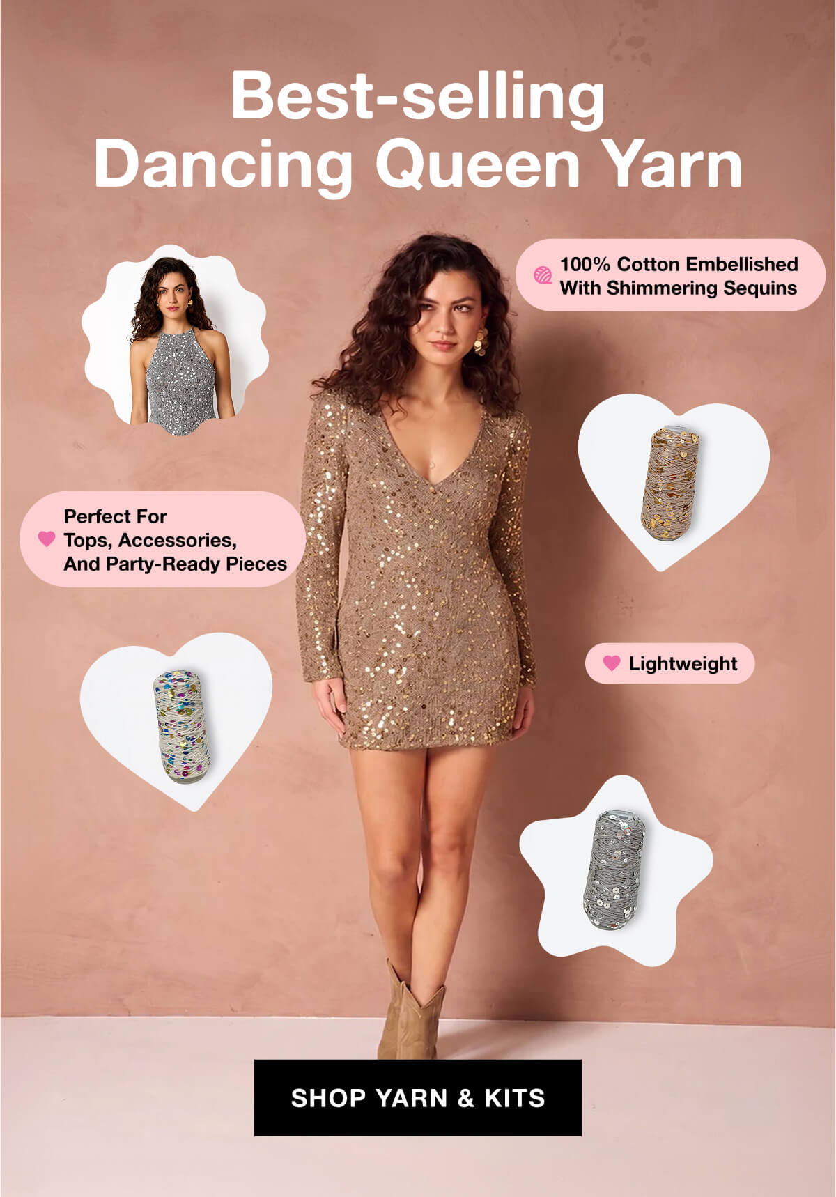 Dancing Queen Yarn Gold