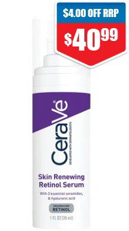 CeraVe Skin Renewing Retinol Serum 30ml at Chemist Warehouse sale ends 22 July 2026