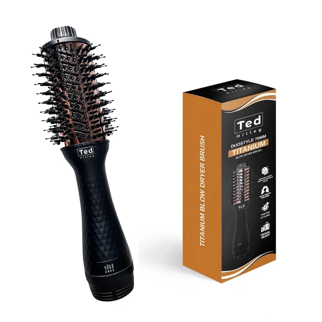 Image of Ted Hilley DuoStyle Titanium Blow Dryer Brush Black Pink