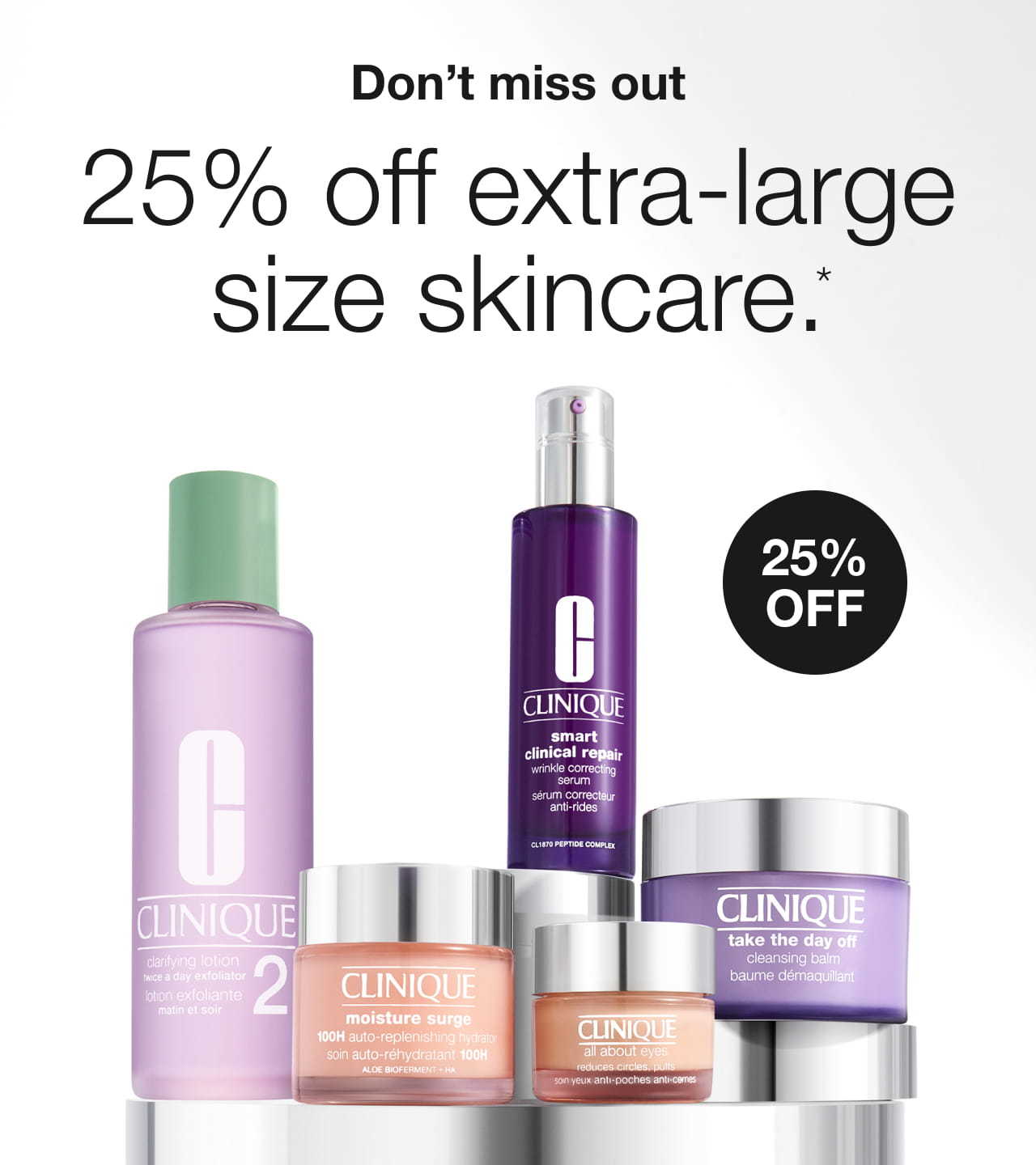 Image of a Clarifying Lotion 2 refill pack & original bottle packaging.
