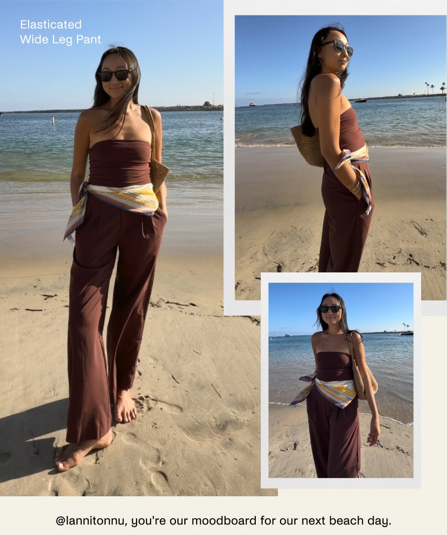 Elasticated Wide Leg Pant 31"