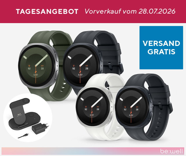 Tagesangebot 470800 SAMSUNG Galaxy Watch9, 40 mm Smartwatch, Galaxy AI Gesundheitstracker inkl. QVC-Treuepaket