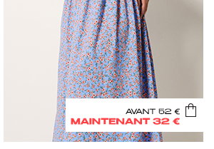 YOURS Robe bleue à manches raglan et petites fleurs
