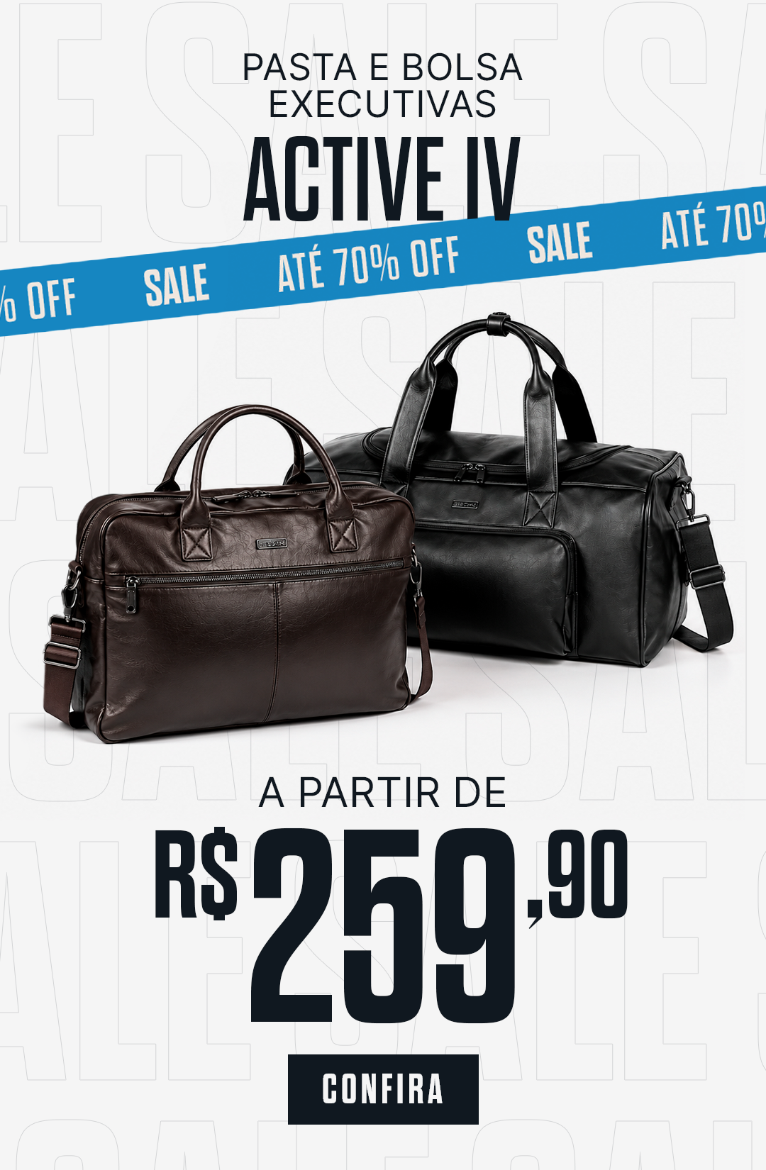 Pastas e Bolsas Executivas ACTIVE IV a partir de R$252,10 no PIX
