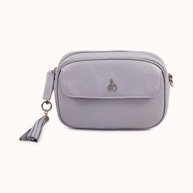 'HACKNEY MINI' Lilac Pebble Grain Real Leather Crossbody Bag