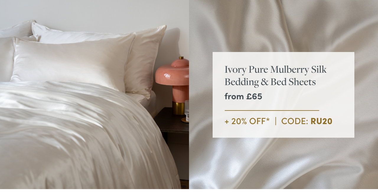 Ivory Pure Mulberry Silk Bedding & Bed Sheets