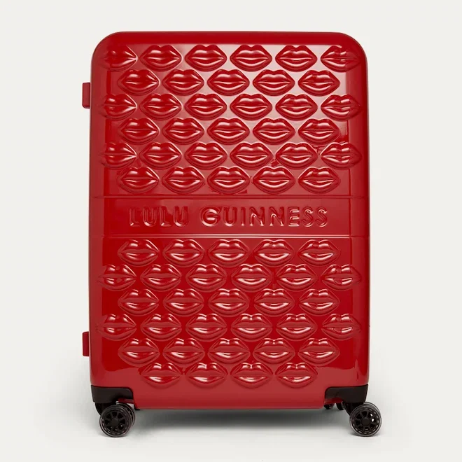 LULU RED LIPS MEDIUM SUITCASE
