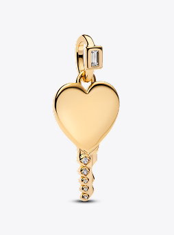 Engravable Heart Key Pendant