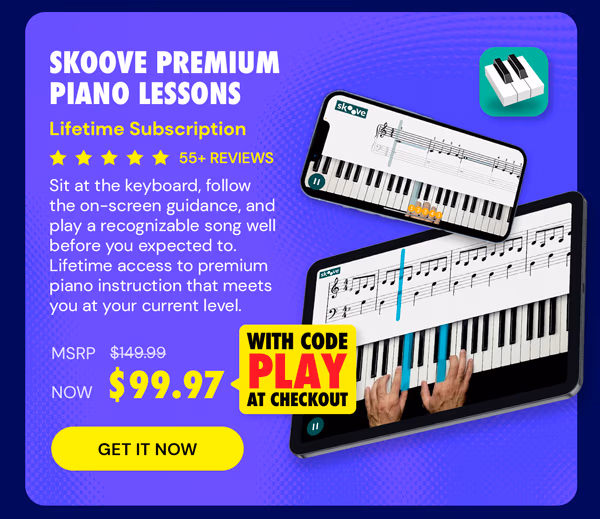 Skoove Premium Piano Lessons: Lifetime Subscription