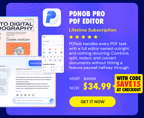 PDNob Pro PDF Editor: Lifetime Subscription
