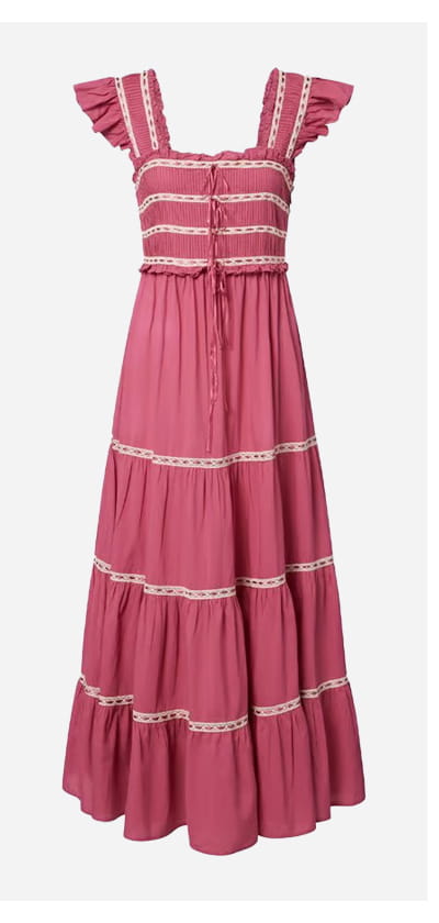 Chandra Dress In Dusty Rose