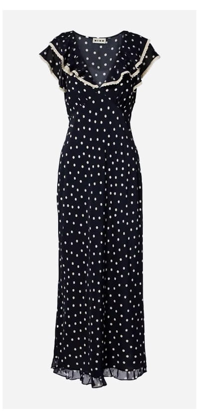 Bethea Dress In Layla Dot Navy
