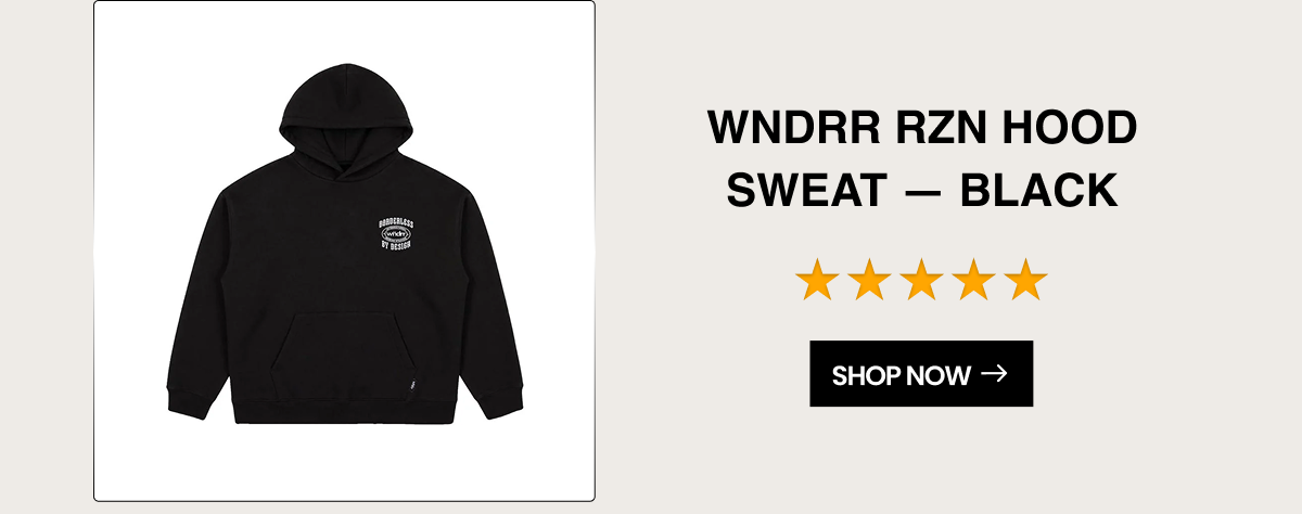 WNDRR RZN HOOD Sweat - Black