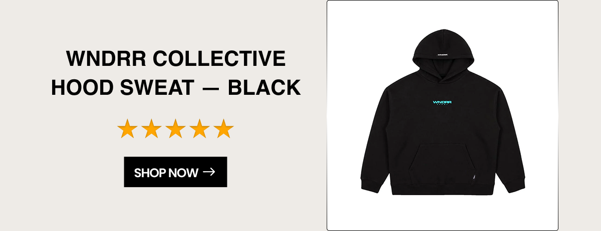 WNDRR Collective HOOD Sweat - Black