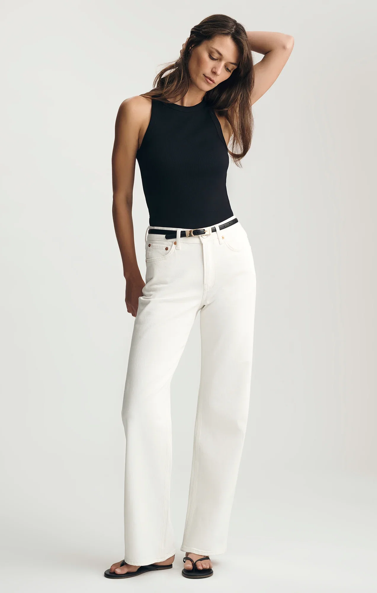 Image of TAYLOR STRAIGHT LEG IN OFF-WHITE CLASSIC BLUE