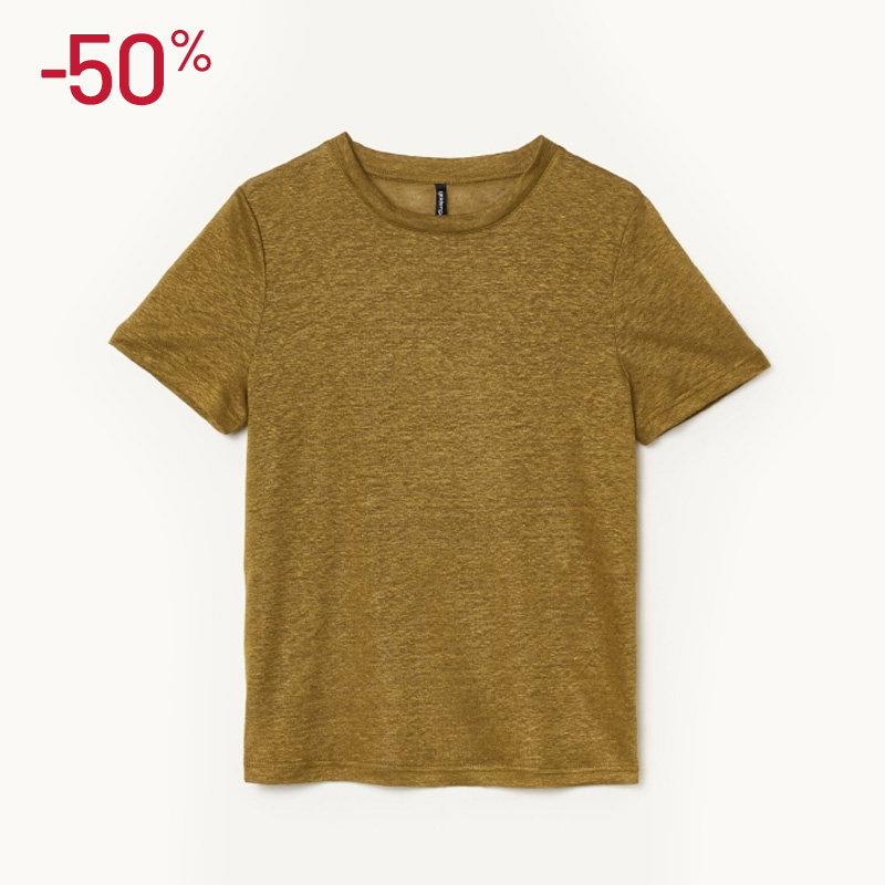 T-Shirt a manica corta in Lino