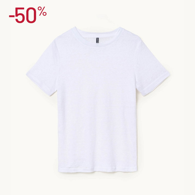 T-Shirt a manica corta in Lino