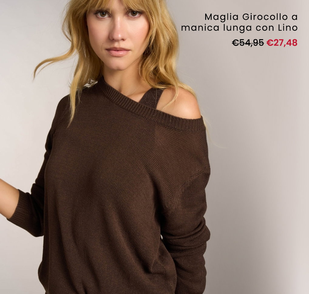 Maglia Girocollo a manica lunga con Lino