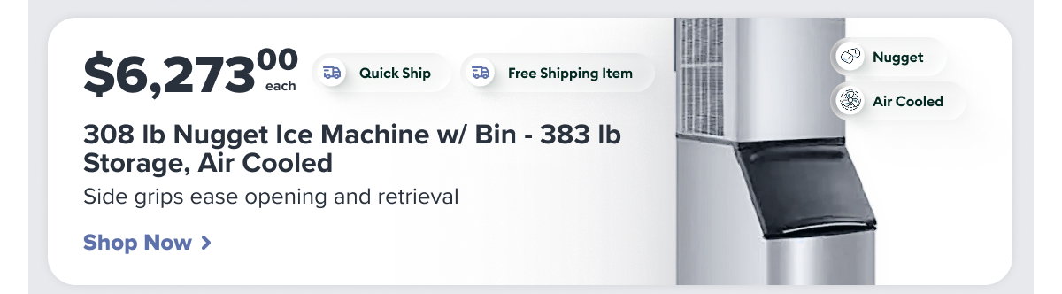 Manitowoc 308 lb Nugget Ice Machine w/ Bin