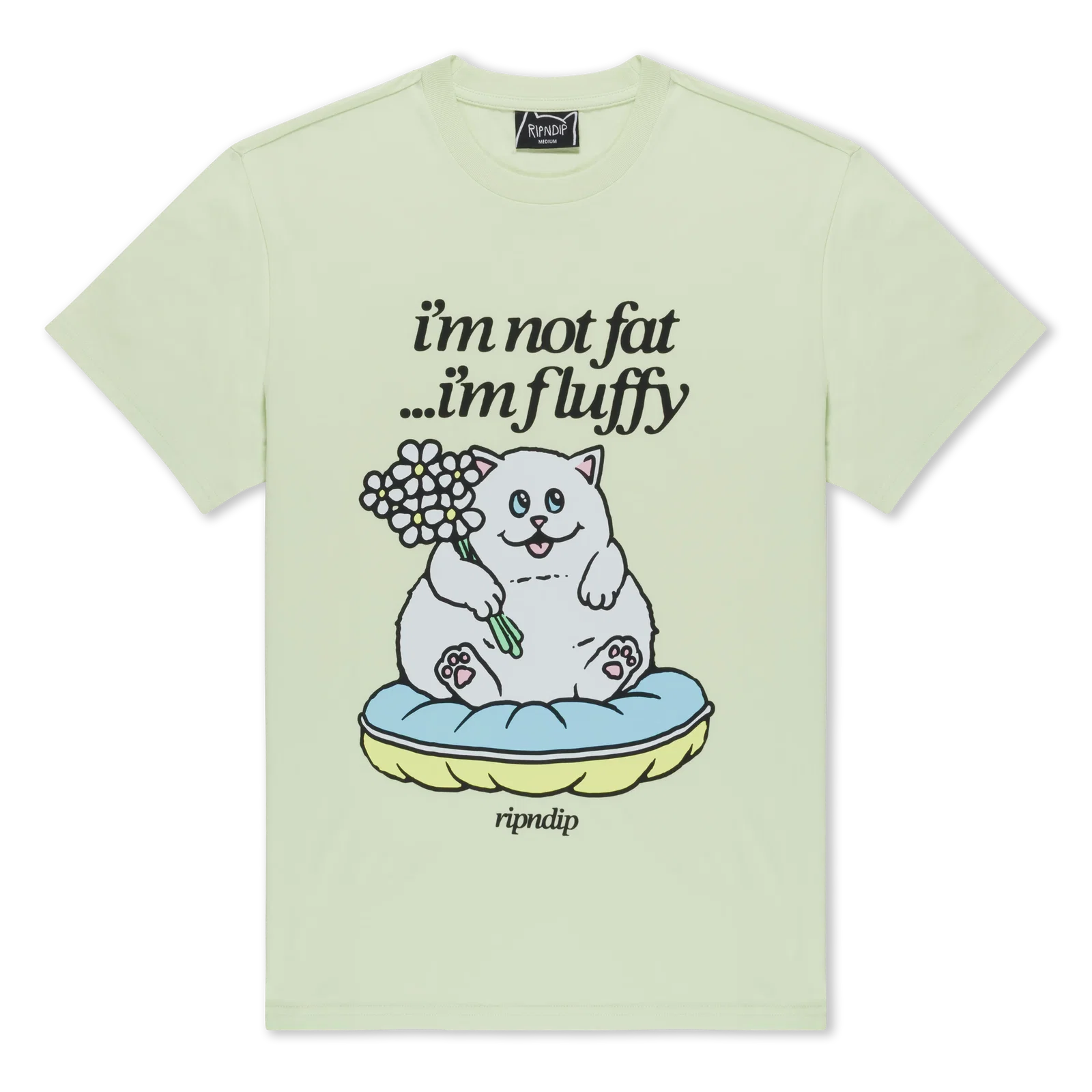 Image of Fluffy Baby Tee (Light Lime)