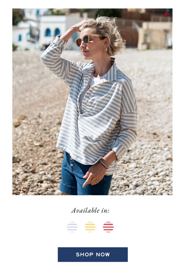 Available in 3 three striped colors - shop now