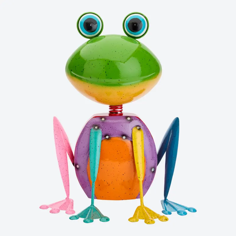 Deko-Frosch aus Metall, ca. 30x25x16 cm