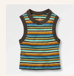 Women's Out There Ribbed Cropped Vest