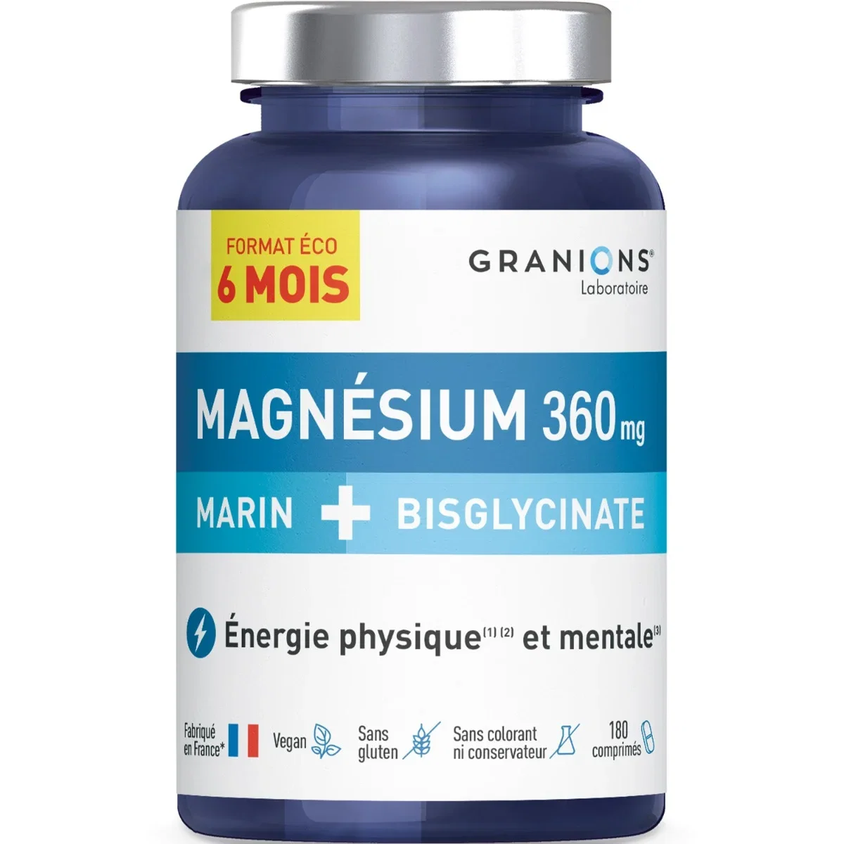 Image of Magnésium Marin + Bisglycinate Format éco 6 mois