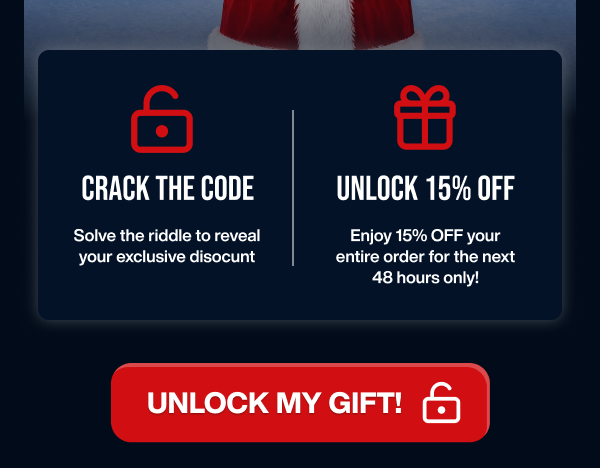 Crack the code, unlock the 15% OFF