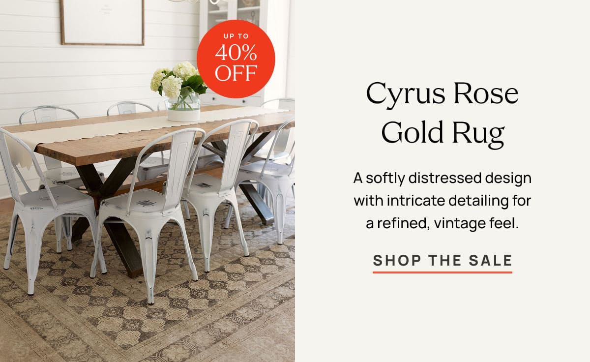 Cyrus Rose Gold Rug | Shop The Sale 